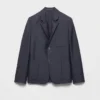 Chaqueta de lana y mohair de botonadura sencilla Chaqueta de lana y mohair de botonadura sencilla