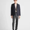 Chaqueta de lana y mohair de botonadura sencilla Chaqueta de lana y mohair de botonadura sencilla