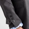 Chaqueta de lana y seda de un solo pecho Chaqueta de lana y seda de un solo pecho