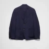 Chaqueta de mezcla de algodón de botonadura sencilla Chaqueta de mezcla de algodón de botonadura sencilla