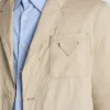 Chaqueta de mezcla de algodón de botonadura sencilla Chaqueta de mezcla de algodón de botonadura sencilla