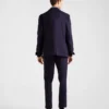 Chaqueta de mezcla de algodón de botonadura sencilla Chaqueta de mezcla de algodón de botonadura sencilla