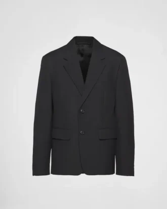 Chaqueta de mezcla de lana de un solo pecho