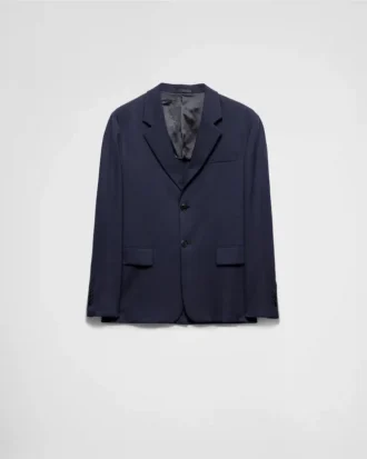 Chaqueta de mezcla de lana de un solo pecho