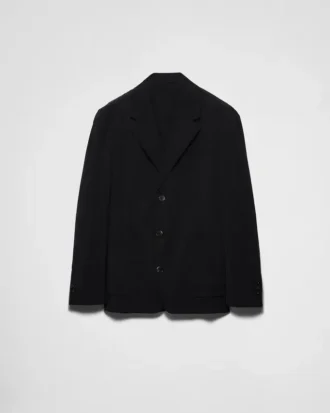 Chaqueta de mezcla de lana de un solo pecho
