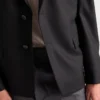 Chaqueta de mezcla de lana de un solo pecho Chaqueta de mezcla de lana de un solo pecho