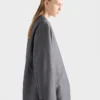 Chaqueta de mohair de cabrito de botonadura sencilla Chaqueta de mohair de cabrito de botonadura sencilla