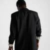Chaqueta de mohair de cabrito de botonadura sencilla Chaqueta de mohair de cabrito de botonadura sencilla