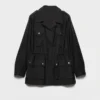 Chaqueta de mohair de cabrito teñida en prenda Chaqueta de mohair de cabrito teñida en prenda