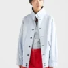 Chaqueta de mohair de cabrito y popelín Chaqueta de mohair de cabrito y popelín