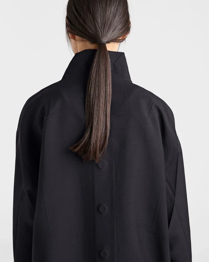 Chaqueta de mohair de cabrito y popelín Chaqueta de mohair de cabrito y popelín