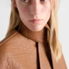 Chaqueta de piel napa con bufanda Chaqueta de piel napa con bufanda