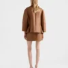 Chaqueta de piel napa con bufanda Chaqueta de piel napa con bufanda
