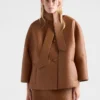 Chaqueta de piel napa con bufanda Chaqueta de piel napa con bufanda