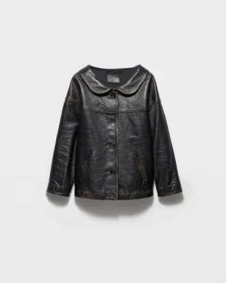 Chaqueta de piel napa envejecida