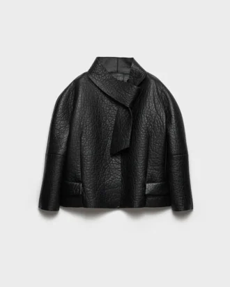 Chaqueta de piel napa laminada