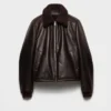 Chaqueta de piel y borreguillo Chaqueta de piel y borreguillo