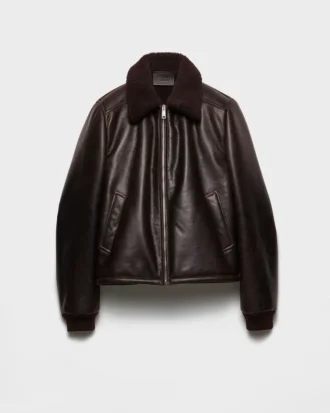 Chaqueta de piel y borreguillo