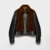 Chaqueta de piel y borreguillo Chaqueta de piel y borreguillo