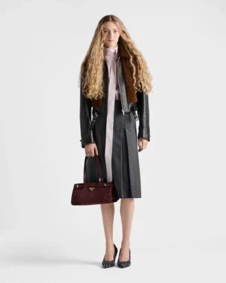 Chaqueta de piel y borreguillo