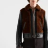 Chaqueta de piel y borreguillo Chaqueta de piel y borreguillo