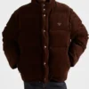 Chaqueta de plumón de pana de peso medio