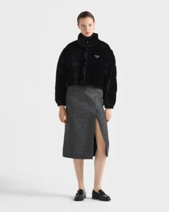 Chaqueta de plumón de terciopelo