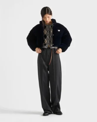 Chaqueta de plumón de terciopelo