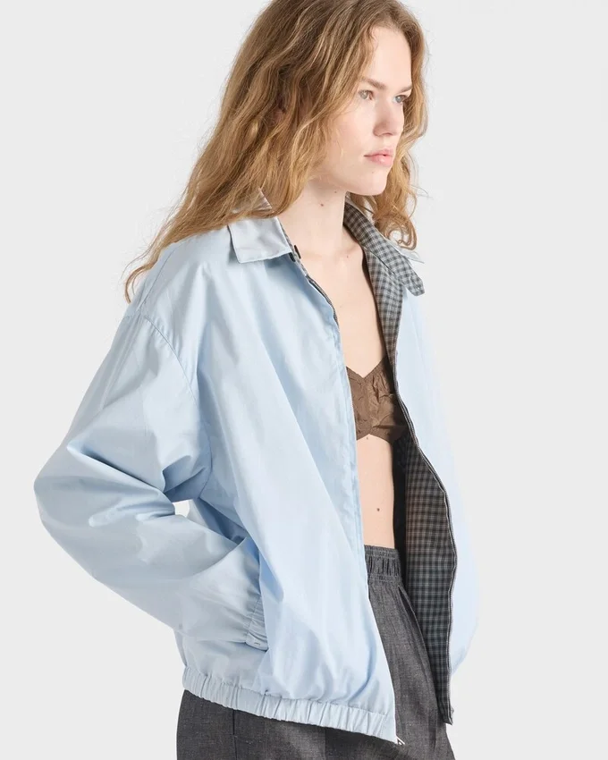 Chaqueta de popelín a cuadros Chaqueta de popelín a cuadros
