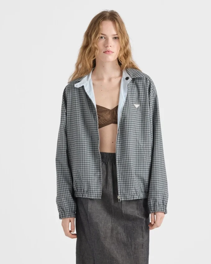 Chaqueta de popelín a cuadros Chaqueta de popelín a cuadros