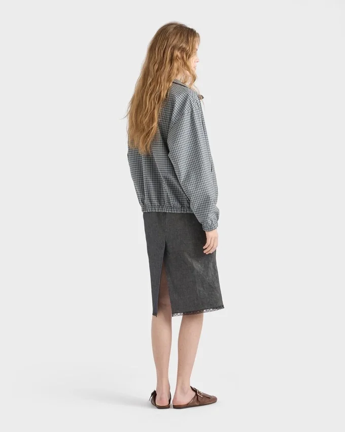 Chaqueta de popelín a cuadros Chaqueta de popelín a cuadros