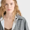 Chaqueta de popelín a cuadros Chaqueta de popelín a cuadros
