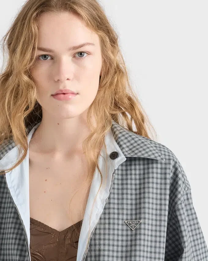 Chaqueta de popelín a cuadros Chaqueta de popelín a cuadros