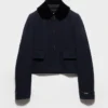 Chaqueta de tela Natté de botonadura sencilla