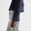 Chaqueta de tela Natté de botonadura sencilla