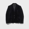 Chaqueta de terciopelo de botonadura sencilla Chaqueta de terciopelo de botonadura sencilla