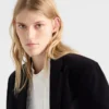 Chaqueta de terciopelo de botonadura sencilla Chaqueta de terciopelo de botonadura sencilla