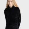 Chaqueta de terciopelo de botonadura sencilla Chaqueta de terciopelo de botonadura sencilla