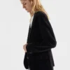 Chaqueta de terciopelo de botonadura sencilla Chaqueta de terciopelo de botonadura sencilla