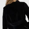Chaqueta de terciopelo de botonadura sencilla Chaqueta de terciopelo de botonadura sencilla