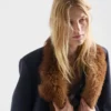 Chaqueta de un solo pecho con costura en espiga Chaqueta de un solo pecho con costura en espiga