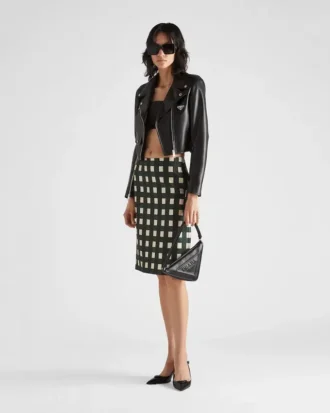 Chaqueta motera de piel napa