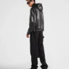 Chaqueta reversible de piel napa y Re-Nylon Chaqueta reversible de piel napa y Re-Nylon