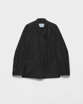 Chaqueta técnica de tafetán de doble botonadura