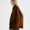 Chaqueta tipo cabán de ante Chaqueta tipo cabán de ante