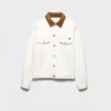 Chaqueta vaquera vintage con detalles de cuero Chaqueta vaquera vintage con detalles de cuero