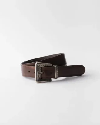 Cinturón de piel envejecida