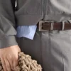 Cinturón de piel envejecida