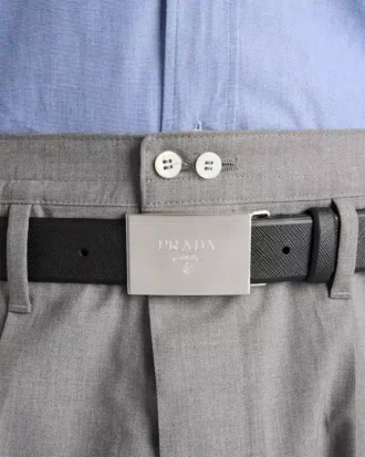 Cinturón de piel Saffiano