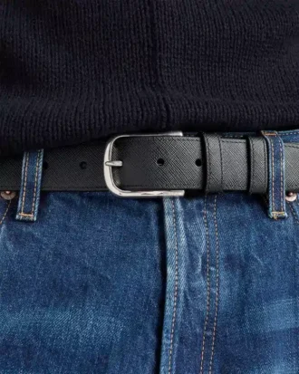 Cinturón de piel Saffiano